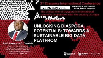 Unlocking diaspora potentials: Towards a sustainable big data platform – Prof. Lukumon O. Oyedele