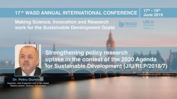 Strengthening policy research uptake in the context of the 2030 Agenda for Sustainable Development